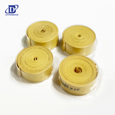 acheter 0.50-0.62mm ruban adhésif en fibres d'aramide jaune pour le fabricant de cigarettes fabrication en ligne