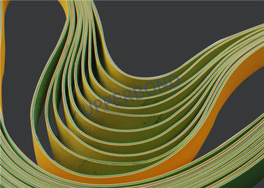 Couleur verte et jaune de la longue vie fonctionnelle de courroies de transmission industrielles d'emballeur de tabac